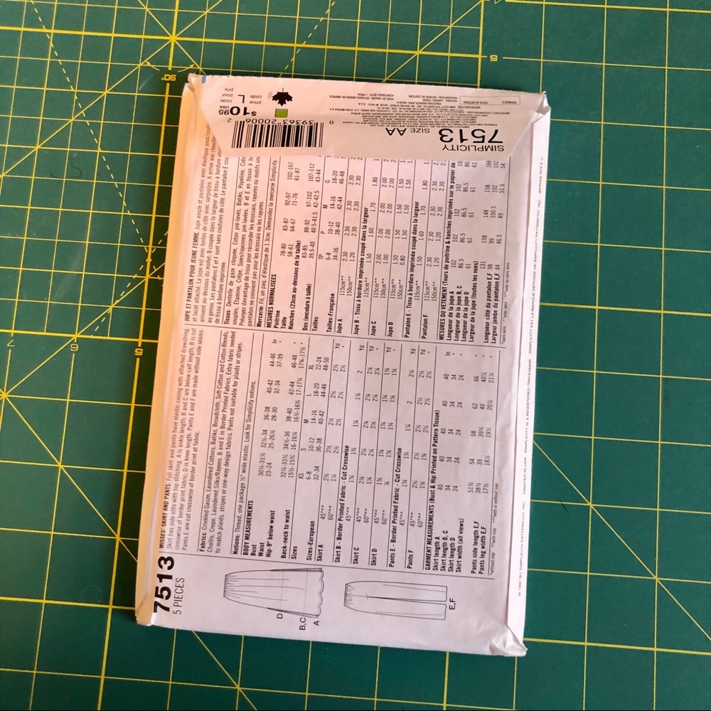 90’s Simplicity Pattern #7513 - Picture 2 of 3